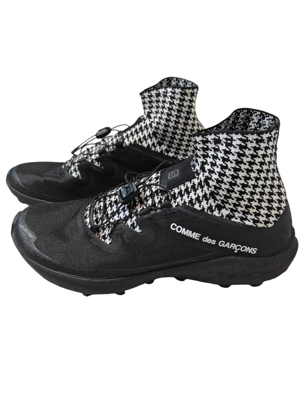 COMME DES GARCONS x SALOMON Edition Cross Black & White HighTop Sneakers Size 9